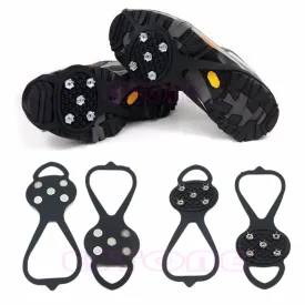 1 Pair Ice Snow Ghat Non-Slip Spikes Shoes Boots Grippers Crampon Walk Cleats