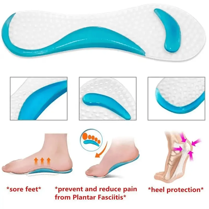 2-Piece Pain And Pressure Reliever Arch Massager Insoles F49-8-1077