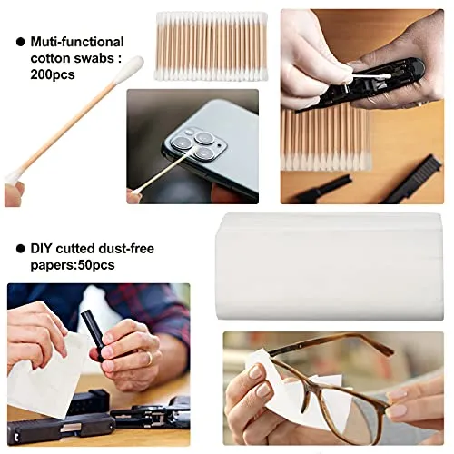 9mm Gun Bore Snake Cleaning Brushes Universal Gun Cleaning Kits Set for Pistol Rifle Caliber .22.357.38.380 5.56mm Cleaning Swabs Patches with Compact Bag, yuzziko by Sebider