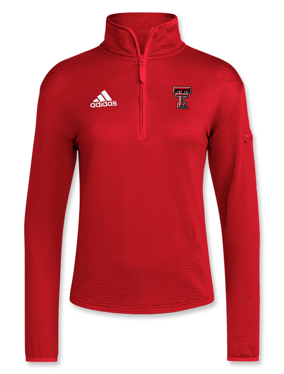 Adidas Texas Tech "Stadium" Women's Sideline 2024 Knit Quarter Zip