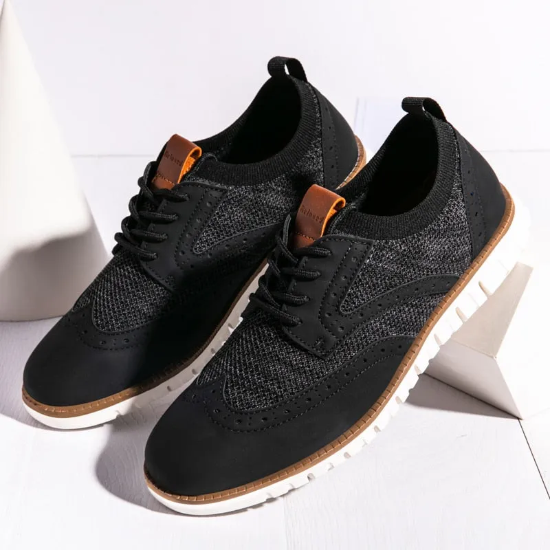 Angelo Ricci™ Breathable Lightweight Brogue Men Casual Shoes