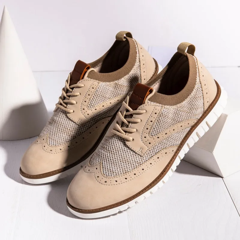 Angelo Ricci™ Breathable Lightweight Brogue Men Casual Shoes