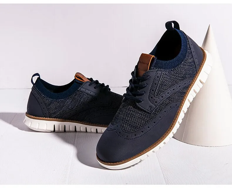 Angelo Ricci™ Breathable Lightweight Brogue Men Casual Shoes