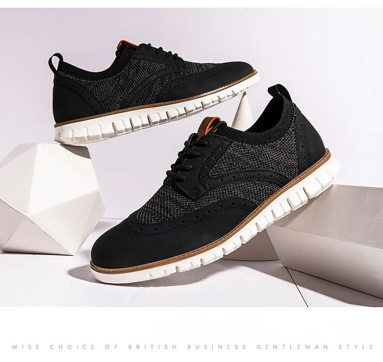 Angelo Ricci™ Breathable Lightweight Brogue Men Casual Shoes