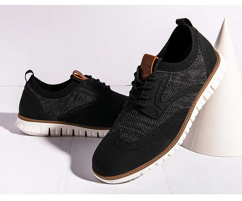 Angelo Ricci™ Breathable Lightweight Brogue Men Casual Shoes