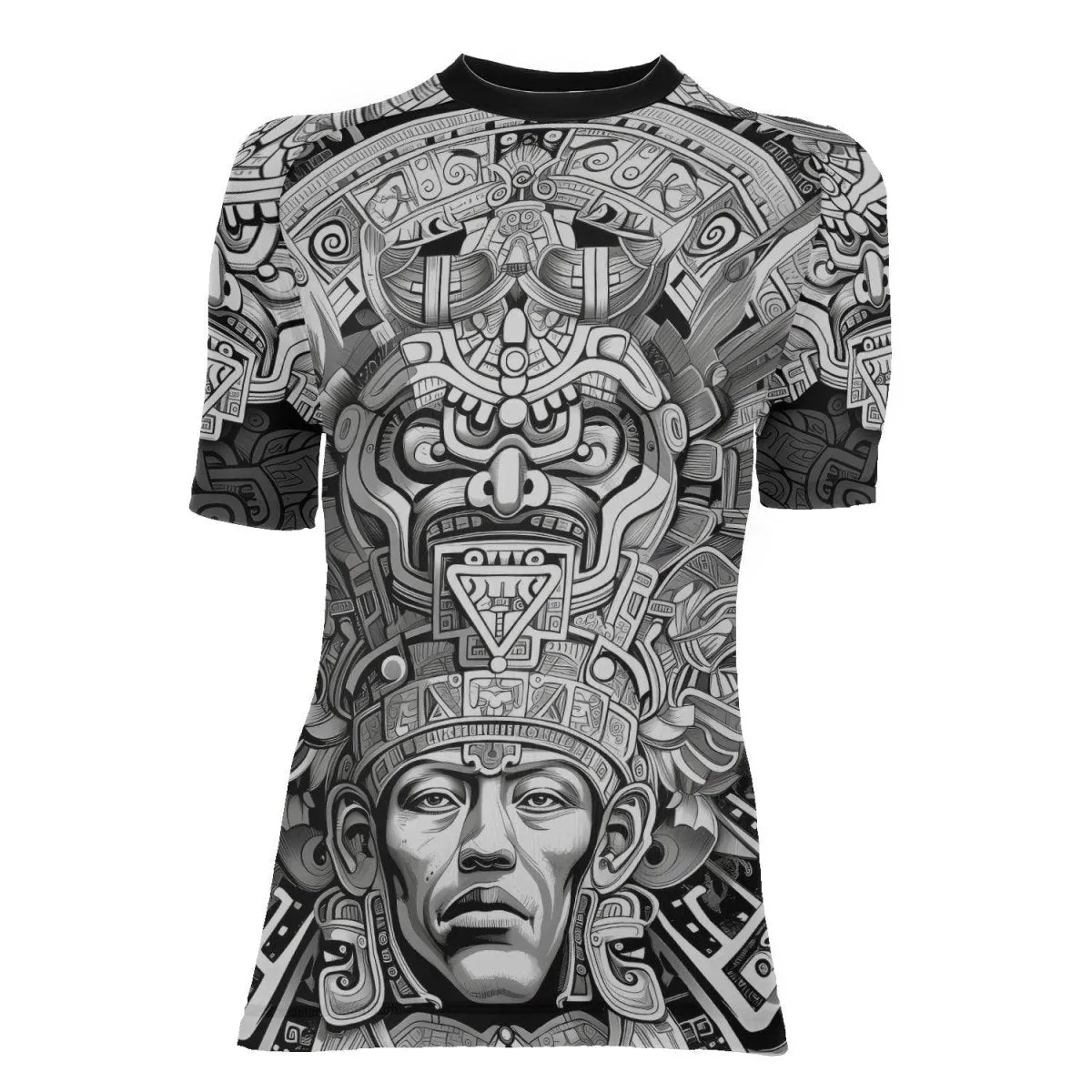 Brave Aztec Warrior Women's Short Sleeve Rash Guard
