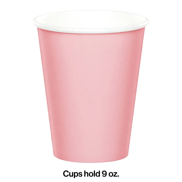 Bulk Classic Pink Value Friendly 9 oz Hot & Cold Paper Cups (96 per Case)