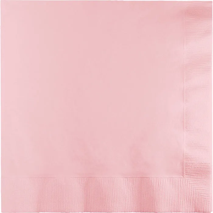 Bulk Classic Pink Value Friendly Beverage Napkins (240 per Case)