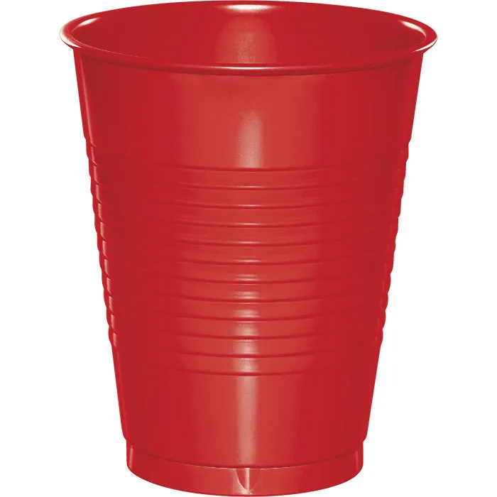 Bulk Classic Red 16 oz Plastic Cups (240 per Case)