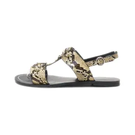 Camaieu Flat Sandals Leather Brown Colour For Women