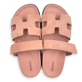Chypre 38.5 Pink Sandals in Suede Leather