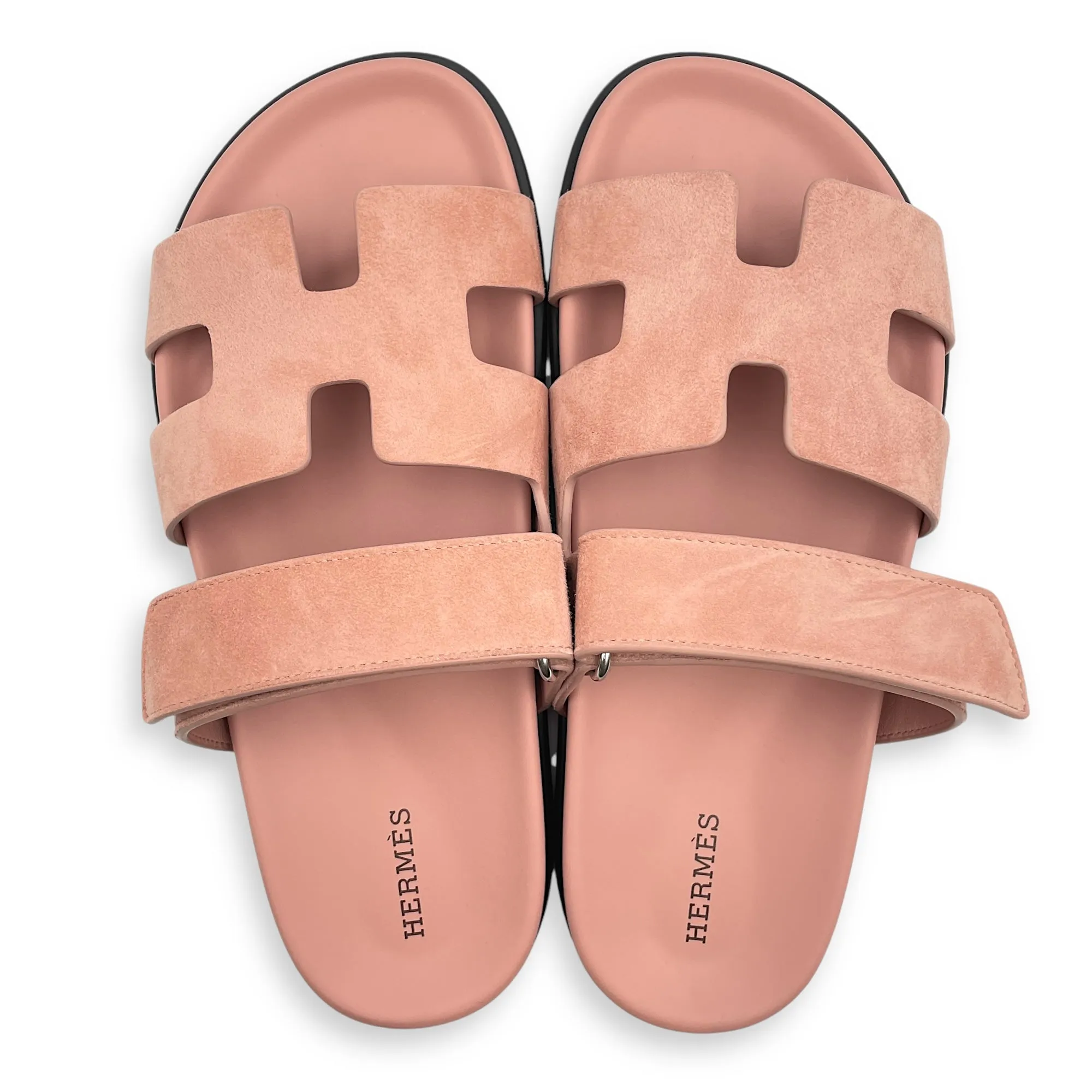 Chypre 38.5 Pink Sandals in Suede Leather