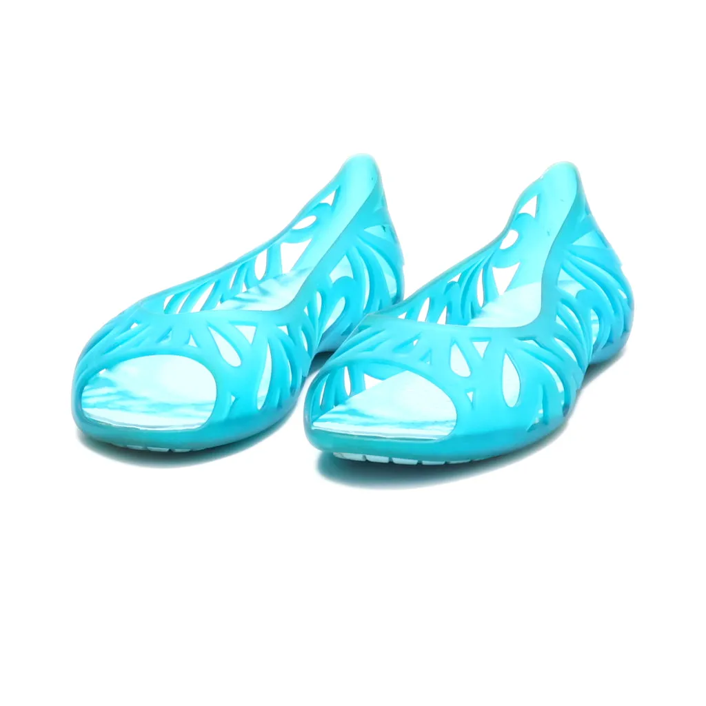 Crocs Adrina Iii Flat Sandals Eva Blue Colour For Women