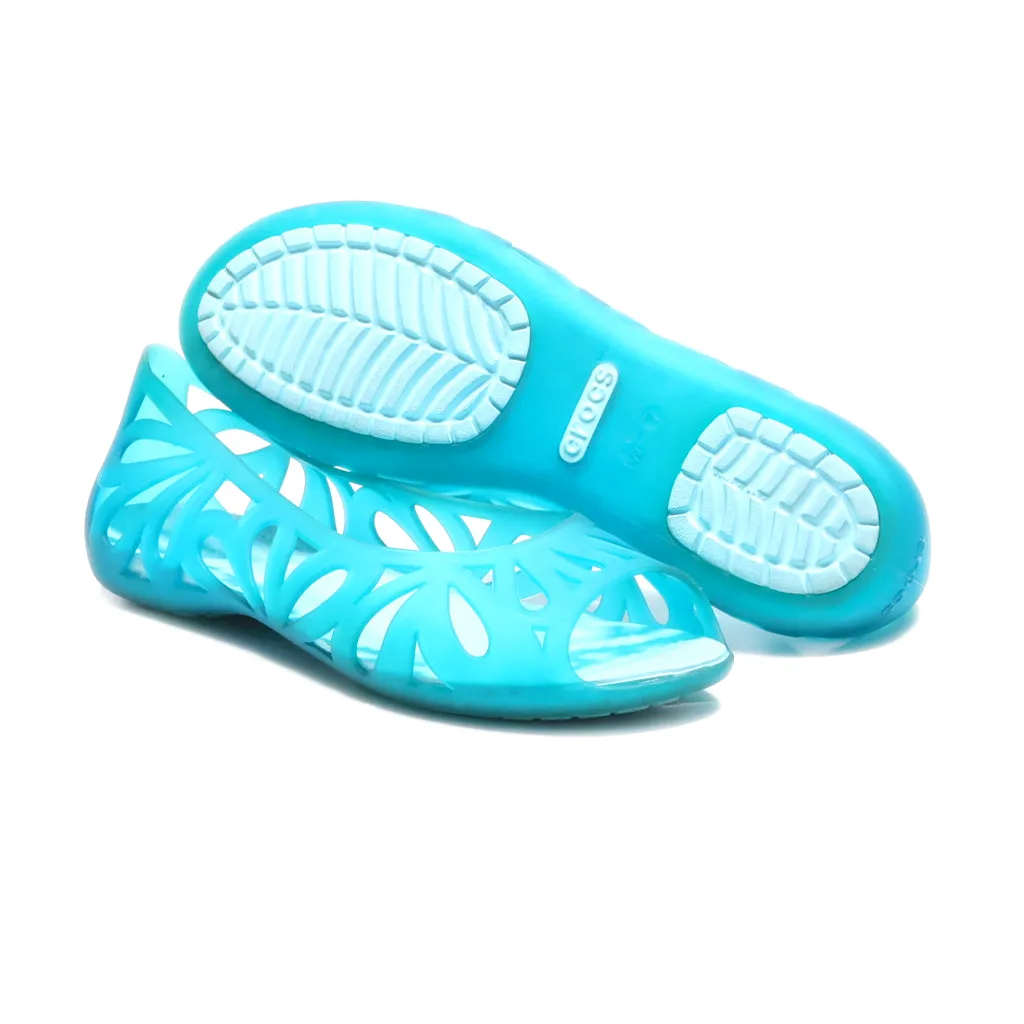 Crocs Adrina Iii Flat Sandals Eva Blue Colour For Women