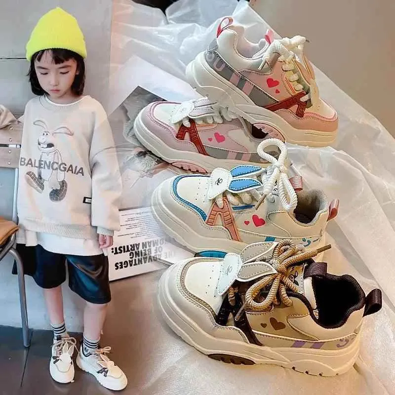 Cute Rabbit Children's Casual Shoes with Thick Soft Sole - TSS247