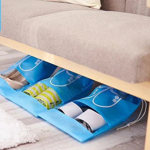 Drawstring Shoe Travel Bag with Transparent Window