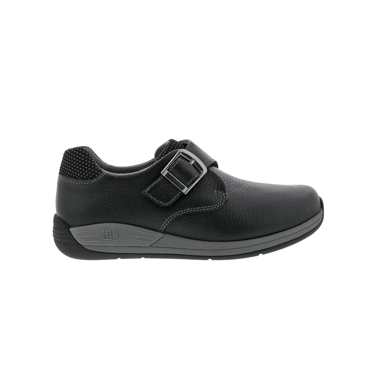 Drew Tempo Women Adjustable Closure Slip-on Shoes In Black Leather