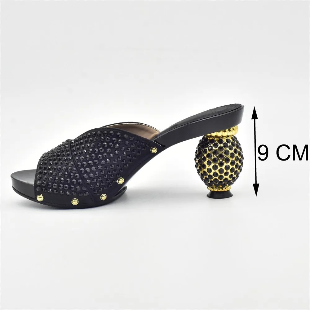 Heloise Rhinestone Mule Sandals