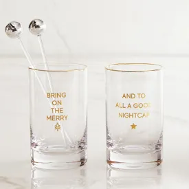 Holiday Rocks Glass