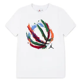 Jordan Boys Basketball Fire T-Shirt White (Big Kids)
