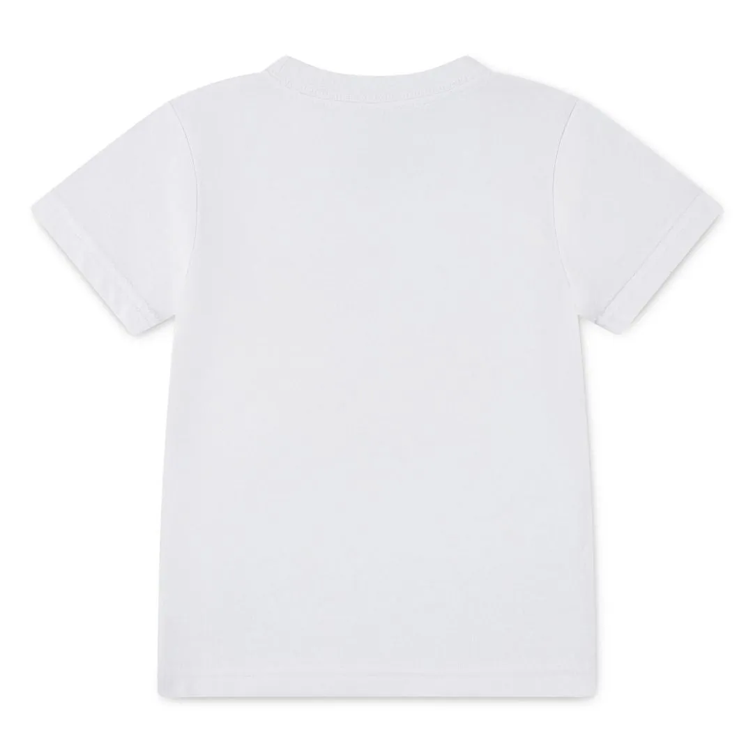 Jordan Boys Basketball Fire T-Shirt White (Little Kids)