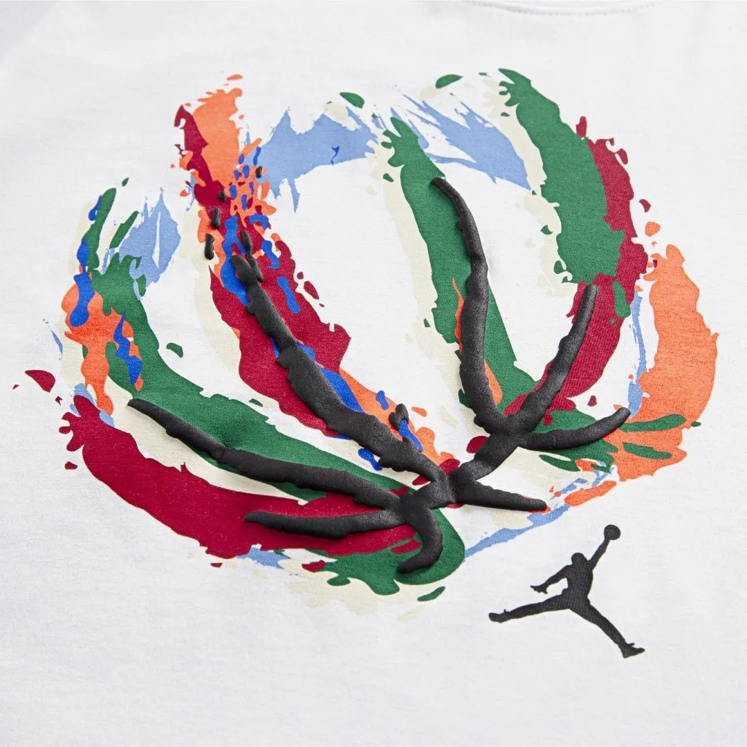 Jordan Boys Basketball Fire T-Shirt White (Little Kids)
