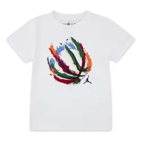 Jordan Boys Basketball Fire T-Shirt White (Little Kids)