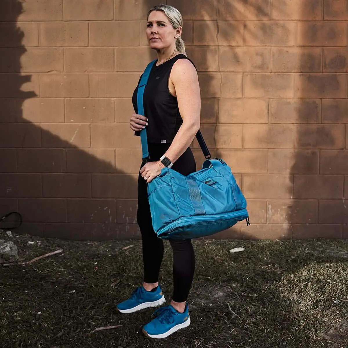 Kit Bag w/ Shoe Compartment - Ripstop ROBIC® - Tidal Blue (Includes Shoulder Strap)