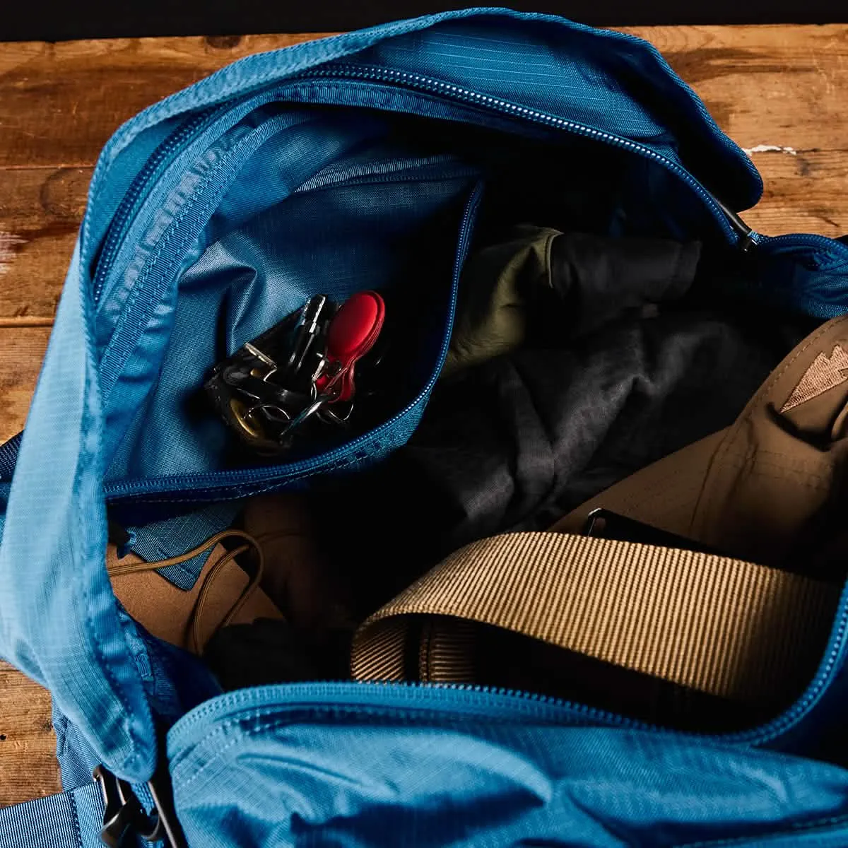 Kit Bag w/ Shoe Compartment - Ripstop ROBIC® - Tidal Blue (Includes Shoulder Strap)