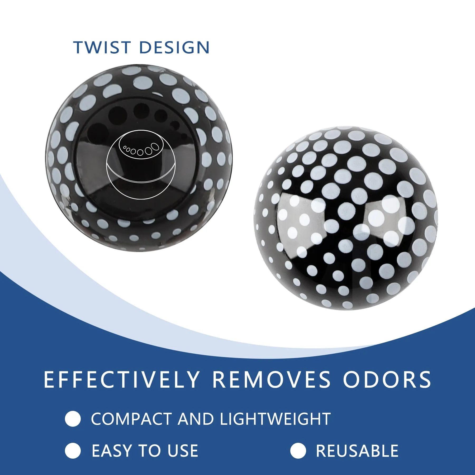 Knixmax Sneaker Deodorizer Shoe Freshener Balls, Gym Bags Lockers Car Air Fresheners, Boot Deodorant Balls Odor Eater Shoe Deodorizers