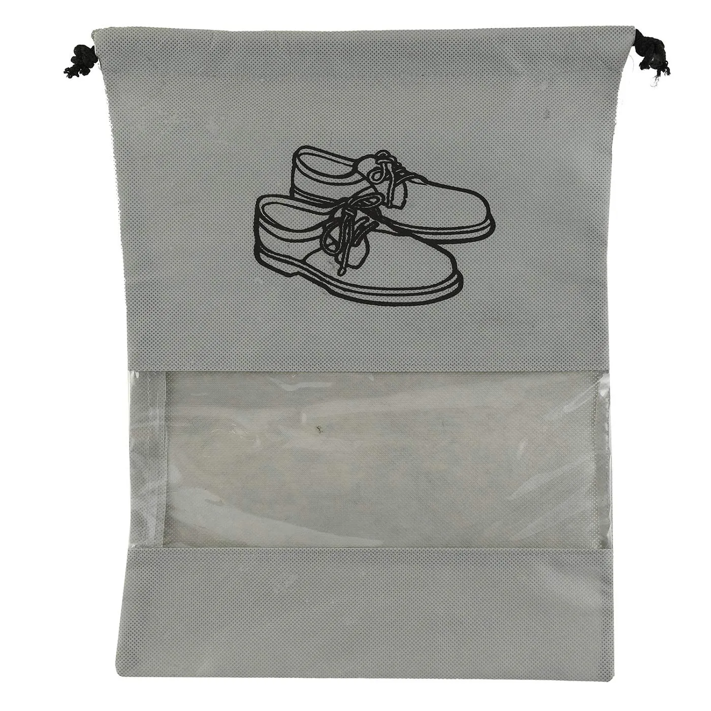 Kuber Industries 18 Piece Non Woven Travel Shoe Organizer Space Saving Fabric Storage Bags Organizer (Grey)-KUBMART912