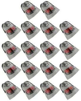 Kuber Industries 18 Piece Non Woven Travel Shoe Organizer Space Saving Fabric Storage Bags Organizer (Grey)-KUBMART912