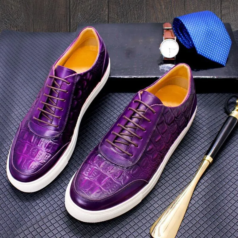 Luxury casual leather shoes