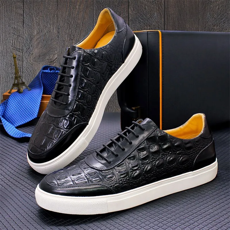 Luxury casual leather shoes
