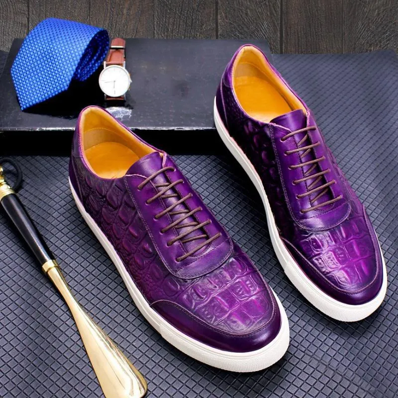 Luxury casual leather shoes