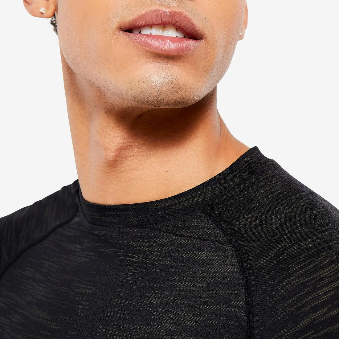 Men's Short-Sleeved Crew Neck Weight Training Compression T-Shirt