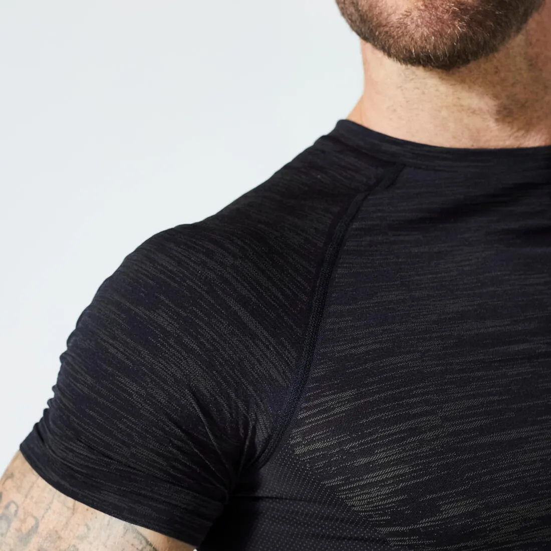 Men's Short-Sleeved Crew Neck Weight Training Compression T-Shirt