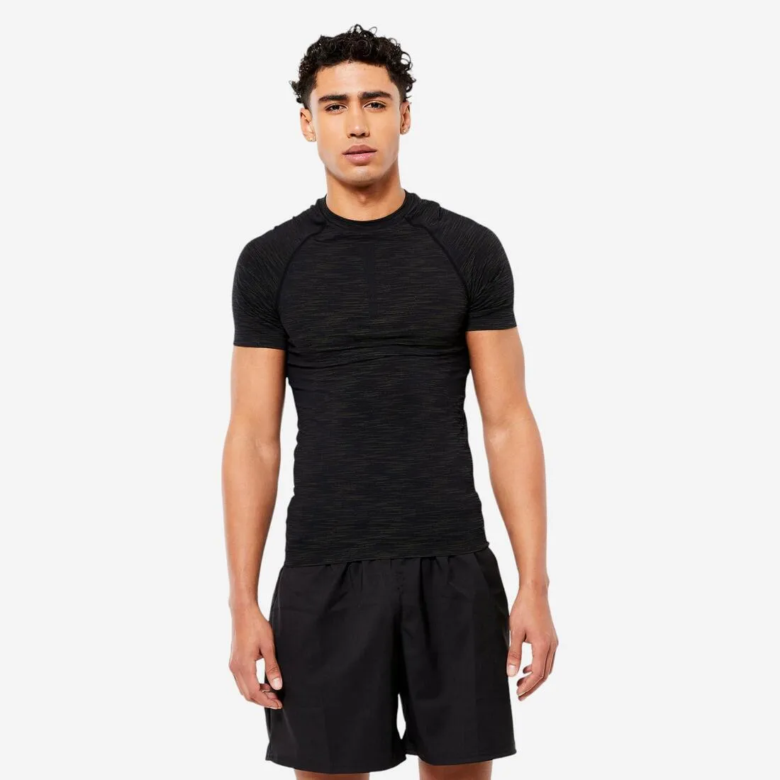 Men's Short-Sleeved Crew Neck Weight Training Compression T-Shirt