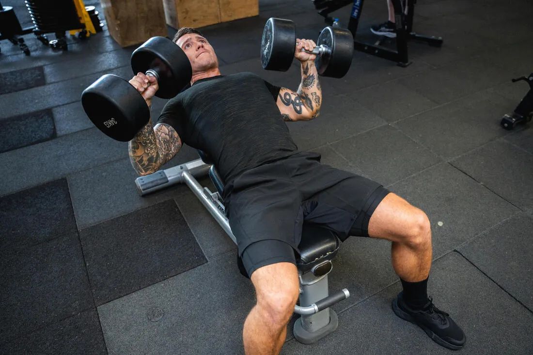 Men's Short-Sleeved Crew Neck Weight Training Compression T-Shirt