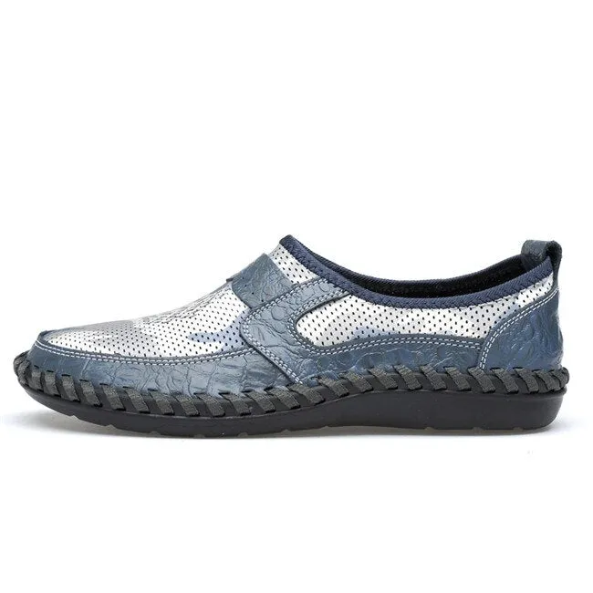 MIXIDELAI Brand Men Shoes 2022 Summer Breathable Mesh Shoes Mens Casual Shoes Leather Fashion Summer Shoes Man Soft Comfortable