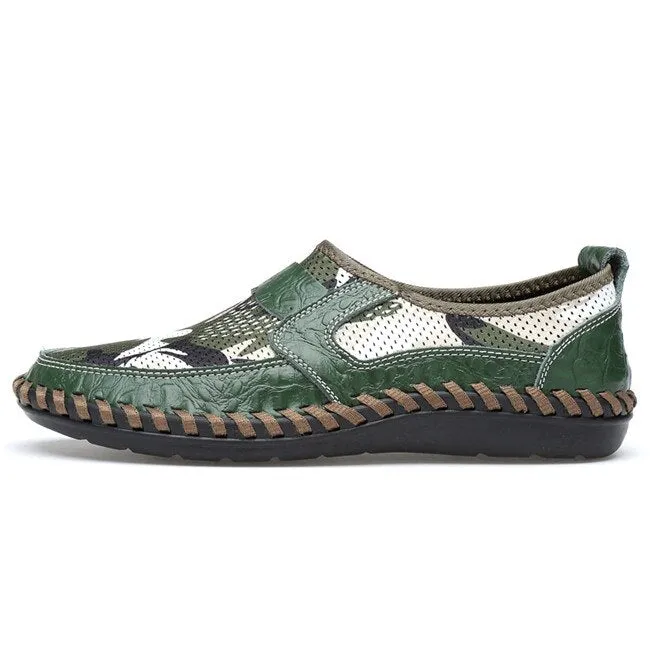MIXIDELAI Brand Men Shoes 2022 Summer Breathable Mesh Shoes Mens Casual Shoes Leather Fashion Summer Shoes Man Soft Comfortable