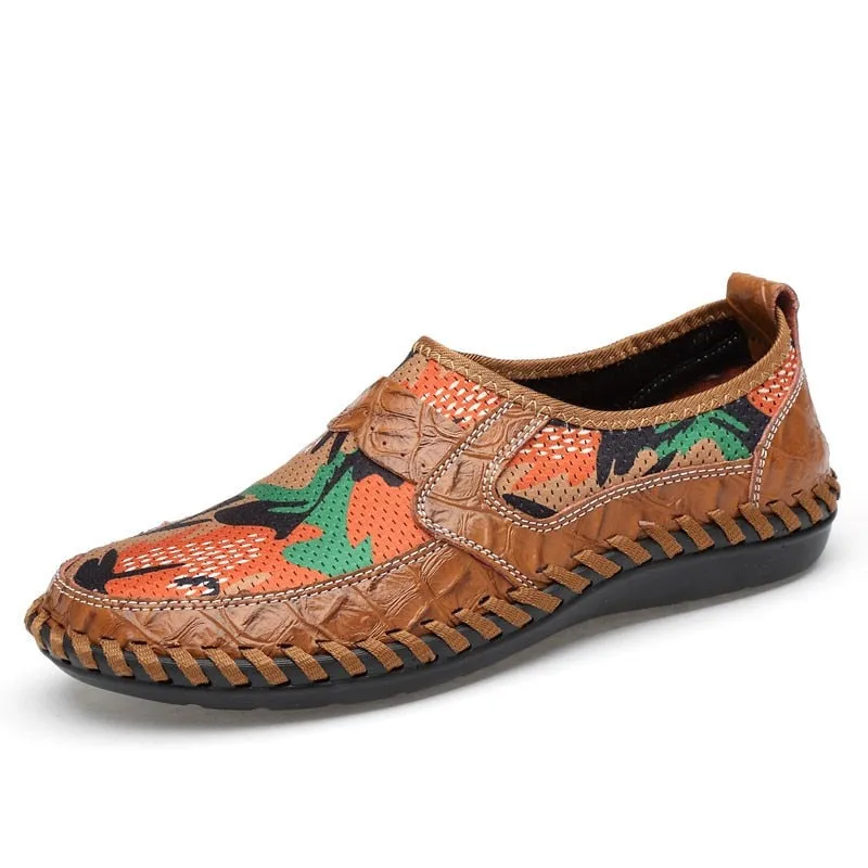 MIXIDELAI Brand Men Shoes 2022 Summer Breathable Mesh Shoes Mens Casual Shoes Leather Fashion Summer Shoes Man Soft Comfortable