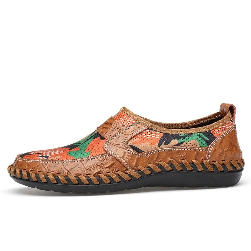 MIXIDELAI Brand Men Shoes 2022 Summer Breathable Mesh Shoes Mens Casual Shoes Leather Fashion Summer Shoes Man Soft Comfortable