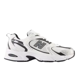 New Balance 530 Unisex - White with Silver Metallic And Black MR530LB