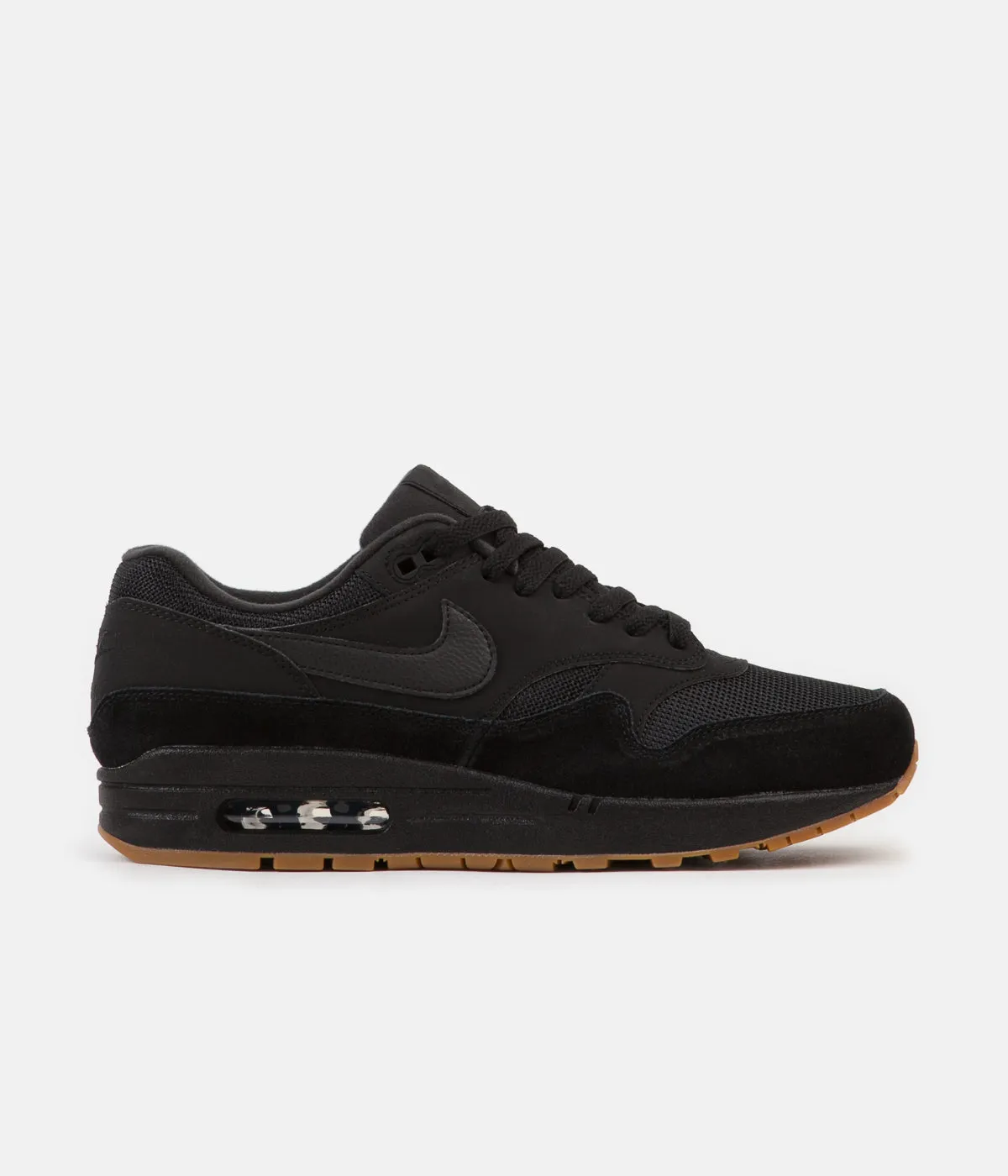 Nike Air Max 1 Shoes - Black / Black - Black - Gum Med Brown