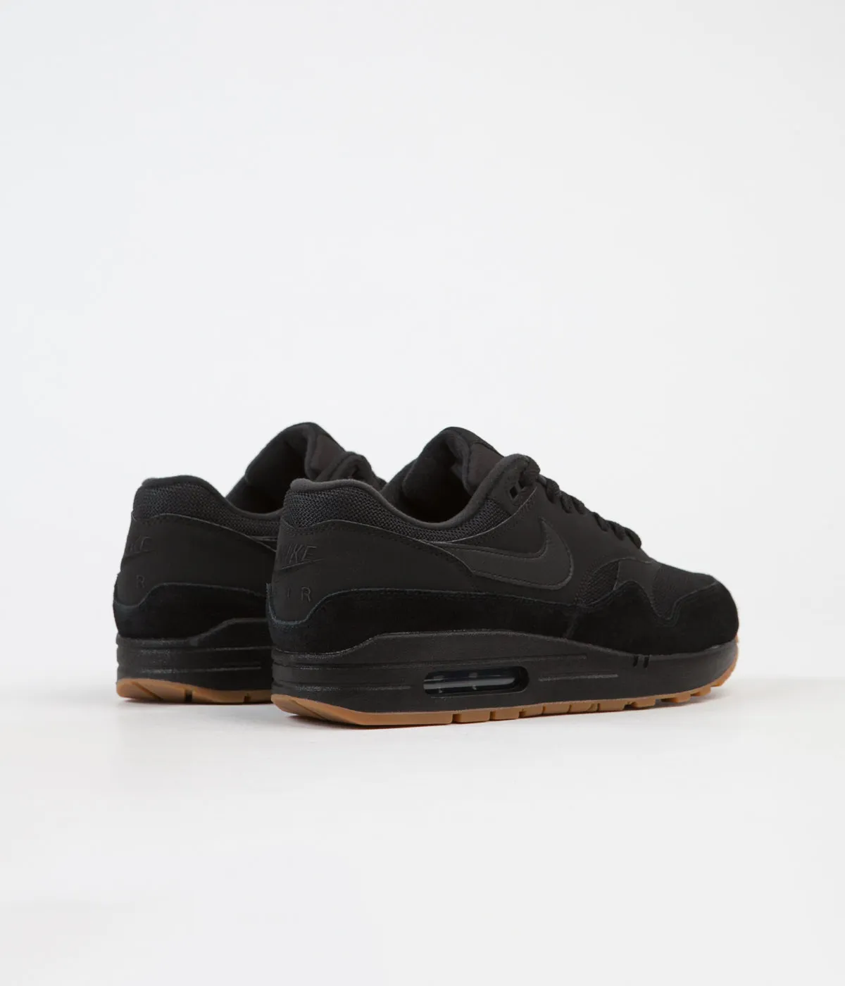 Nike Air Max 1 Shoes - Black / Black - Black - Gum Med Brown