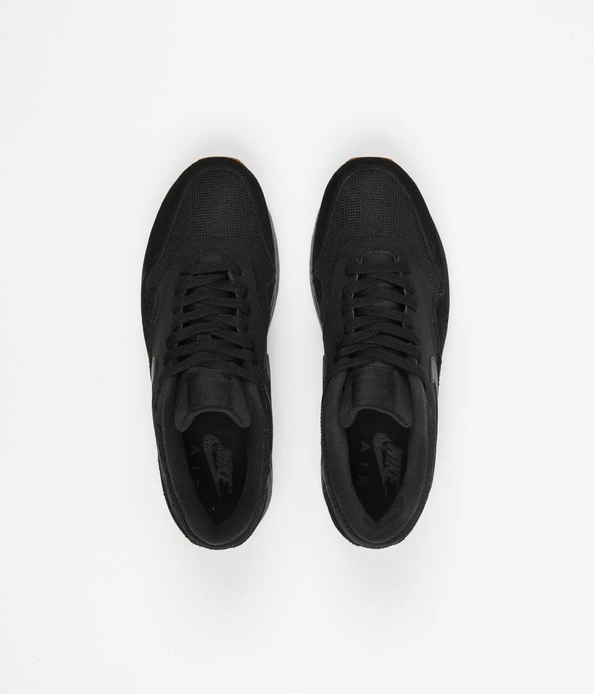 Nike Air Max 1 Shoes - Black / Black - Black - Gum Med Brown