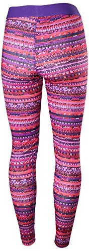 Nike Women's Dri-Fit Pro Warm 8 Bit Training Tights-Prple-Rd-Blk-Small
