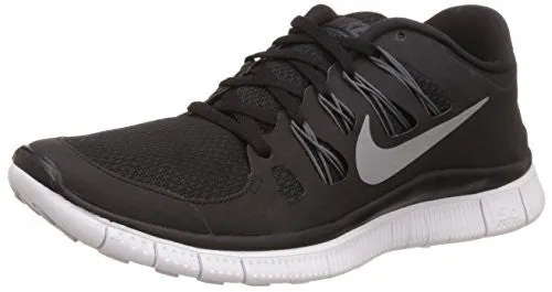 Nike Women's Free 5.0  Running Shoe, Black/Metallic Silver/Dark Grey/White, 6 B(M) US
