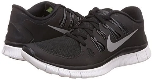 Nike Women's Free 5.0  Running Shoe, Black/Metallic Silver/Dark Grey/White, 6 B(M) US
